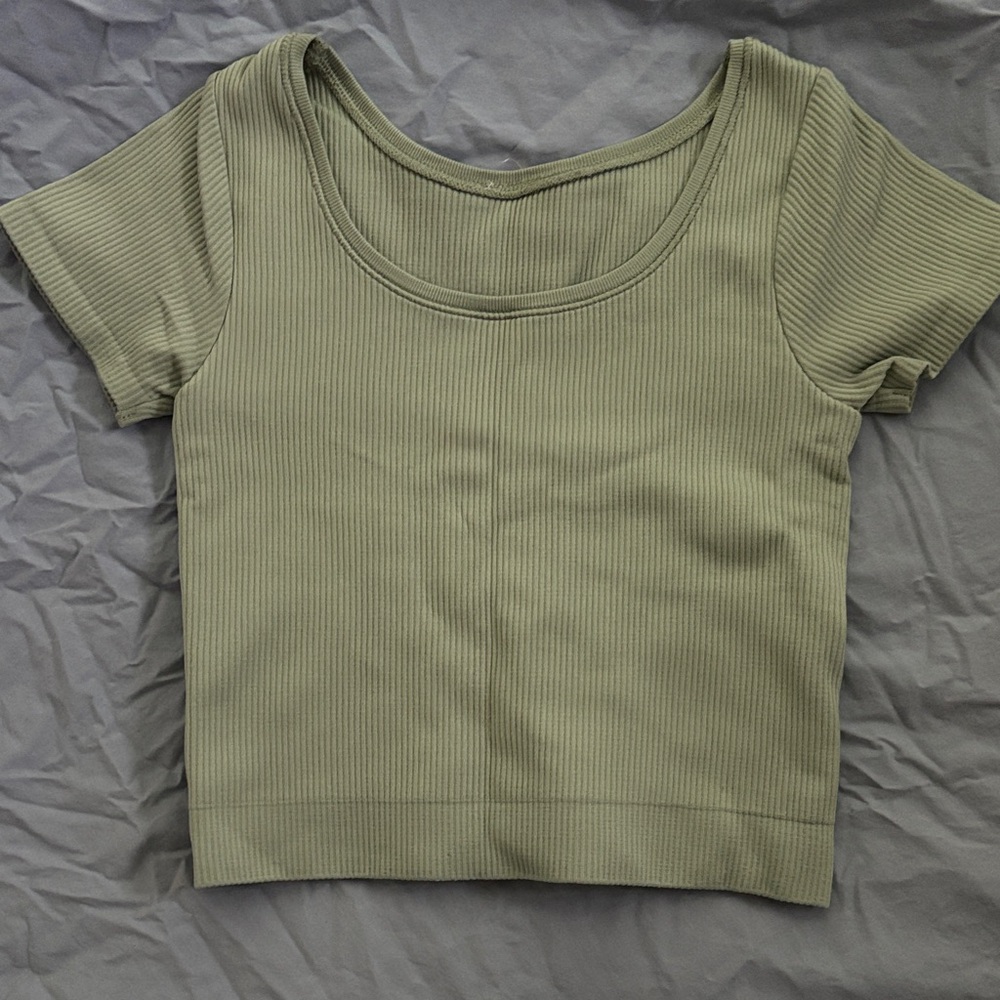 Athleta Sage Ribbed Short Sleeve Top